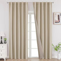 Joydeco Blackout Curtains 108 Inches Long, Thermal Insulated Black Out Curtains by JOYDECO