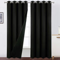 100% Blackout Black Curtains by Lemomo