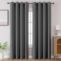 CUCRAF Light Grey Blackout Curtains 96 inch Length 2 Panels Set, Room Darkening by CUCRAF