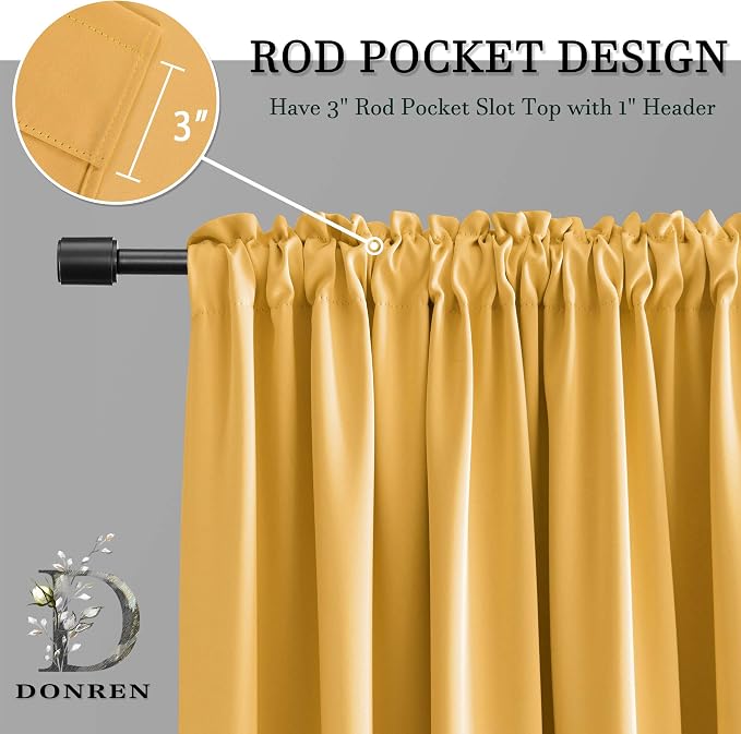 72 Inch Length Curtains for Living Room Blackout Curtain Panels - Image 4