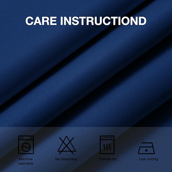 COSVIYA Grommet Room Darkening Royal Blue Curtains 84 inch - Image 6