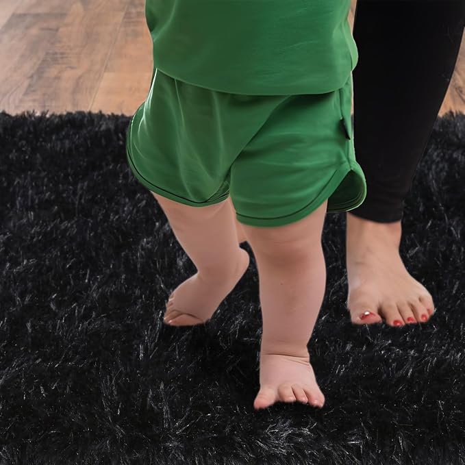 Fluffy Shag Runner Rugs for Bedroom Hallways, 2x8 Black Long Soft Throw Area - Image 5