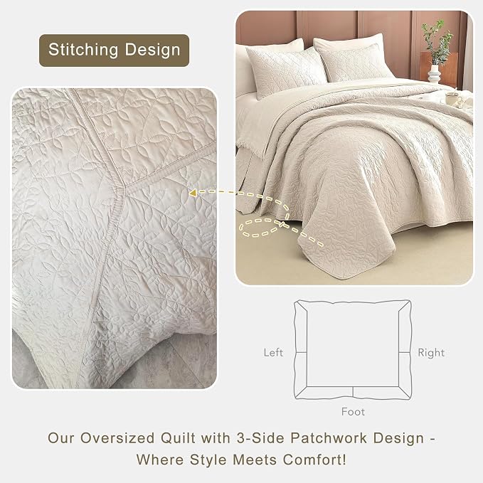 Lady Ann Oversized King Plus Bedspreads 128x120 - Image 4