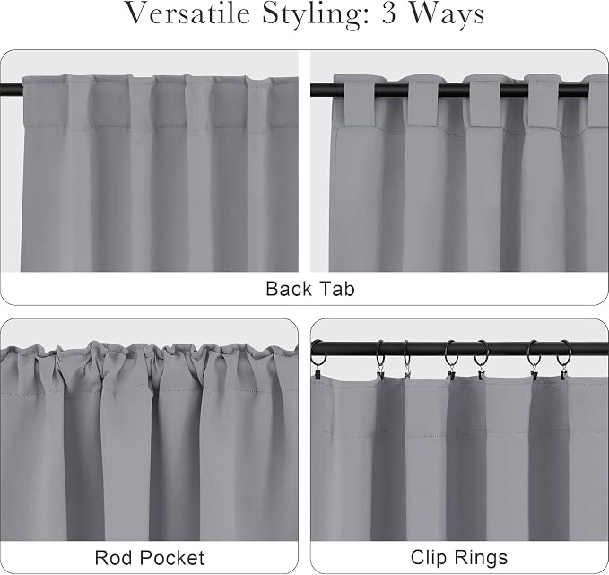 PONY DANCE Blackout Curtains Thermal Insulated Window Treatment Panels Room - Image 5