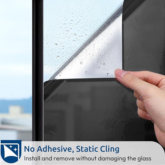 rabbitgoo Window Privacy Film One Way, 29.5" x 157.4", Heat Sun Blocking Anti - Image 7