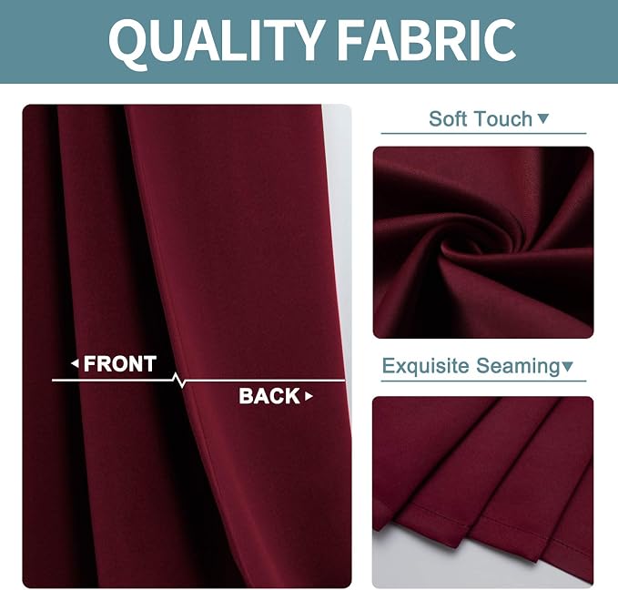 ChrisDowa Blackout Curtains for Bedroom Door Curtain for Doorway, 1 Panel | 52W - Image 4
