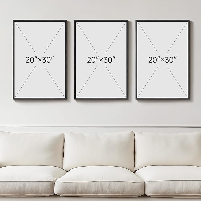 Framed Modern Black and White Abstract Wall Art - Image 3