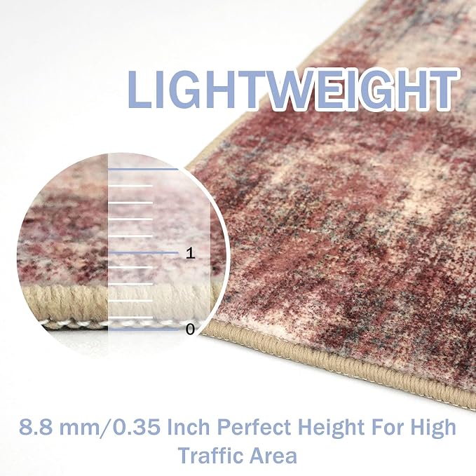 Abstract Runner Rug 2x4 Ft Entryway Rugs Washable Door Mat Indoor Entrance - Image 6