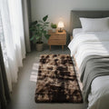 Mottled Brown 2x4 Area Rug for Bedroom, Fluffy Rug Small Rug Bedside Carpet | by Yongyangjuxi