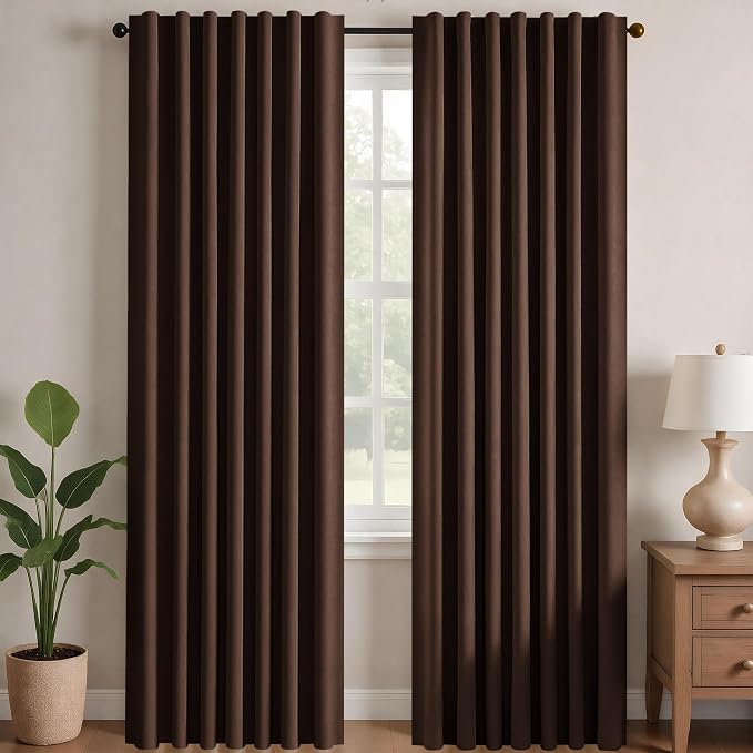 Deconovo Blackout Curtains for Kitchen Window, Back Tab and Rod Pocket Curtains by Unknown