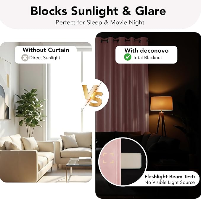 Deconovo 100% Blackout Curtains - Image 4