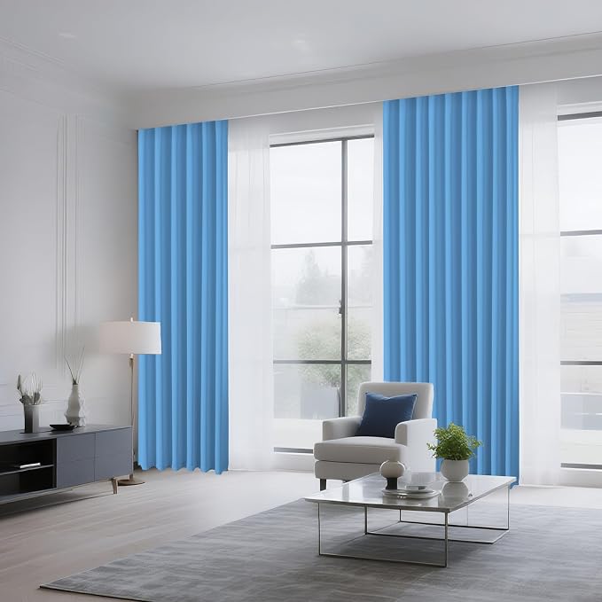 CUCRAF Light Blue Blackout Curtains 108 inch Length 2 Panels Set, Rod Pocket - Image 8