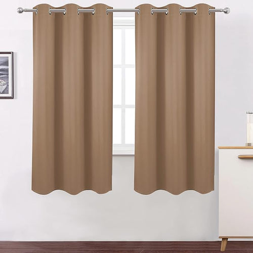 100% Blackout Curtains 40 x 63 Inch/Cappuccino Curtains 2 Panels - Image 2