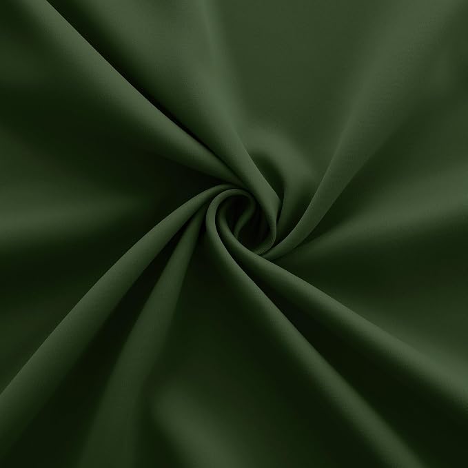 KOUFALL Olive Green 42x54 Inches Long Blackout Curtains - Image 6