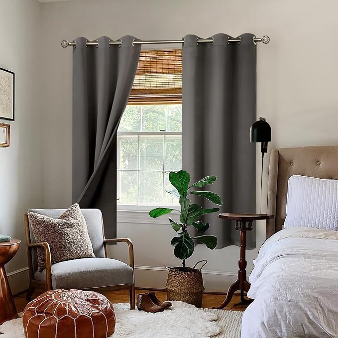 BGment Grey Blackout Curtains for Bedroom - Image 2