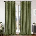 BGment Blackout Velvet Curtains, 52 x 108 Inch, Sage Green | Soft, Room by BGment