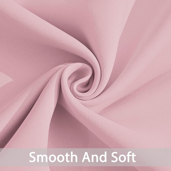 Yakamok Blackout Curtains 38x63 inch Pink Thermal Drapes-Bedroom | 2 panels - Image 4