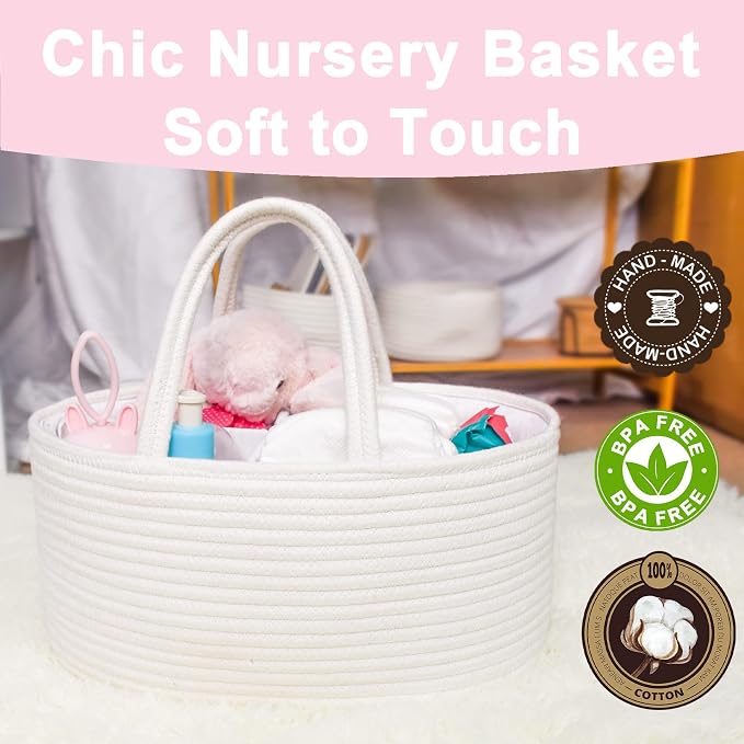 ABenkle Baby Diaper Caddy, Nursery Storage Bin and Car Organizer - Image 6