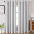 CUCRAF Grayish White Blackout Curtains 54 inch Length 2 Panels Set, Room by CUCRAF