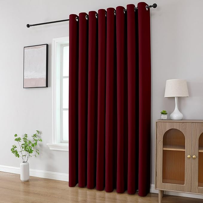 CUCRAF Burgundy Red Blackout Curtains 45 inch Length 2 Panels Set, Room - Image 8