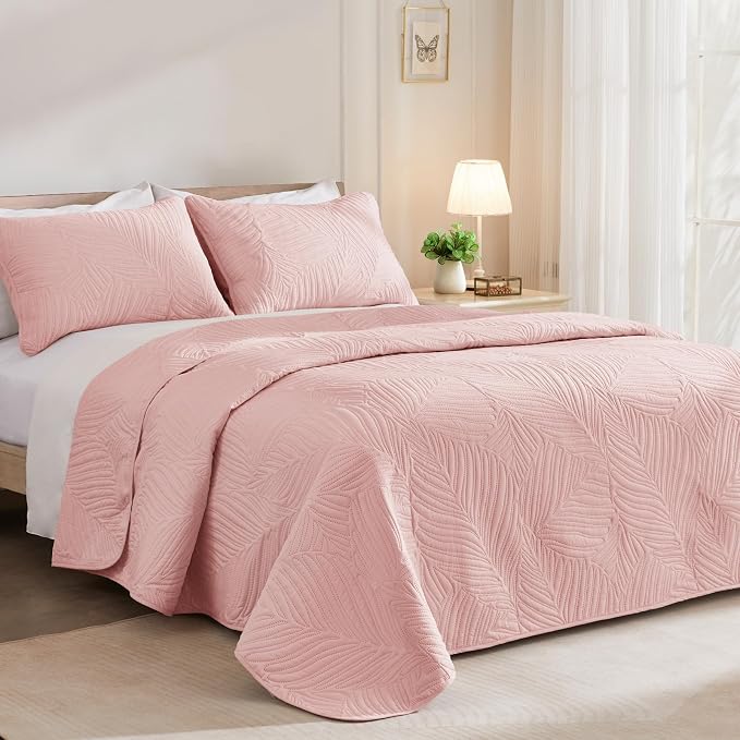 Exclusivo Mezcla 3-Piece King Quilt Bedding Set, Soft Microfiber Bedspreads | - Image 2