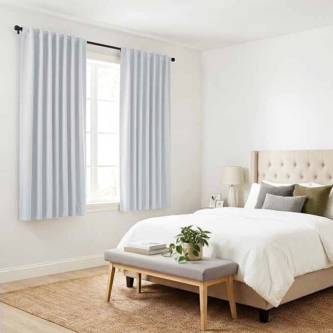 PONY DANCE 60% Light Blocking Curtains 63 inch Long, Room Darkening Curtains - Image 8