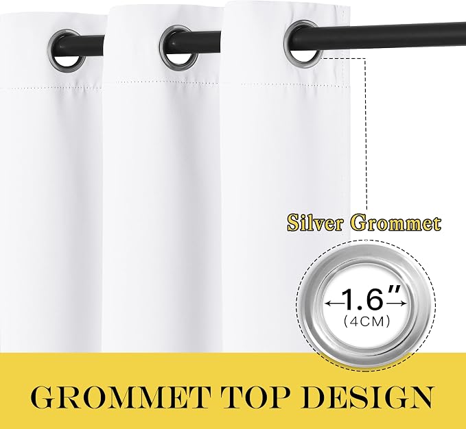 NICETOWN Extra Long Room Darkening Curtain 102 inches Long, Grommet Patio Door - Image 3