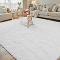 8x10 Area Rugs for Living Room, Fuzzy Plush Carpet for Bedroom Dorm Playroom by Junhejiamei