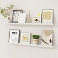 Picture Ledge Shelf, Floating Shelves Set of 2, 32 Inches Solid Wood Nursery by FunMemories