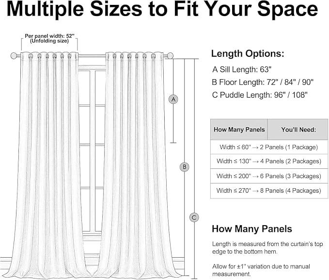 Topfinel 78 Inch Long Black Out Living Room Modern Curtains 2 Panels Set Room - Image 7