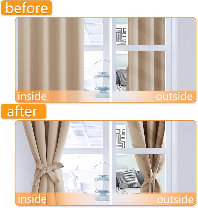 Blackout Curtains for Bedroom 38 x 63 Inches Length, Window Curtains for Living - Image 4
