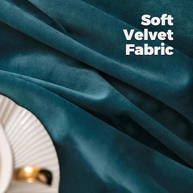 BGment Teal Velvet Curtains 84 Inch - Image 5