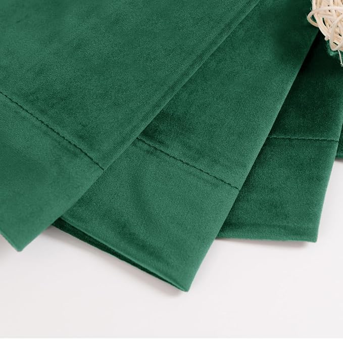 BGment Velvet Blackout Curtains, 2 Panels, 52 x 90 Inch, Emerald Green | Luxury - Image 7