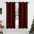 COSVIYA Grommet Room Darkening Burgundy Curtains 63 inch Long by COSVIYA