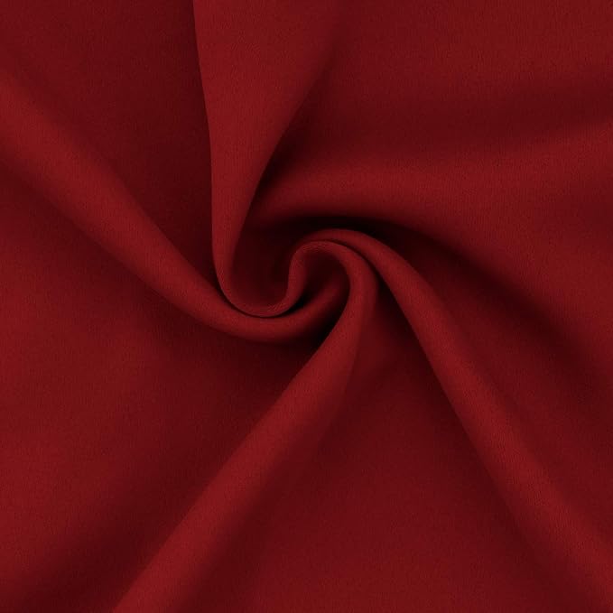 Easy-Going Thermal Grommet Blackout Curtains, 2 Panels 52x96 in | Christmas Red - Image 6