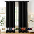 MIULEE Blackout Curtains for Bedroom 2 Panels 40 x 80 Inch Long Black | Thermal by MIULEE