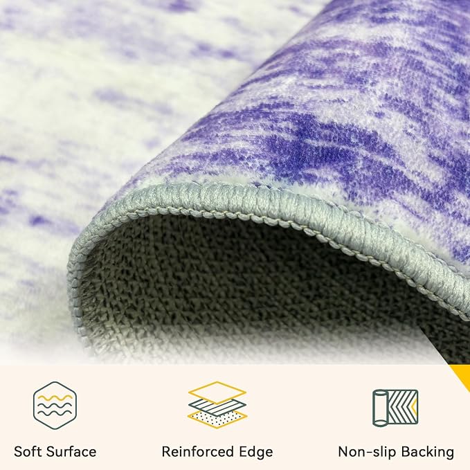RELEANY Washable 5'x8' Abstract Area Rug - Image 4