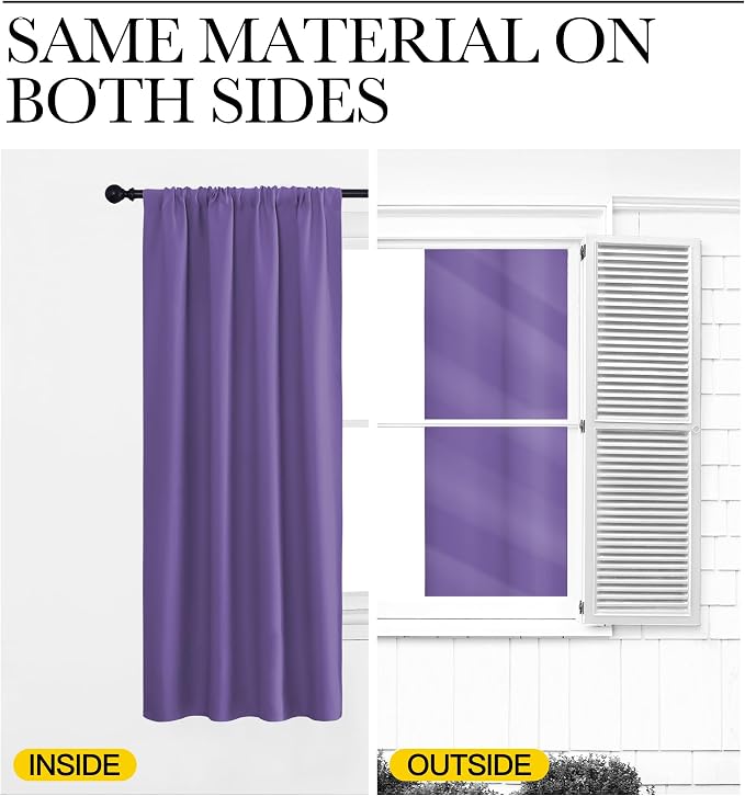 NICETOWN RV Bunk Curtains, Lilac Purple, 2 Panels, W42 x L30 -Inch, Kitchen - Image 5