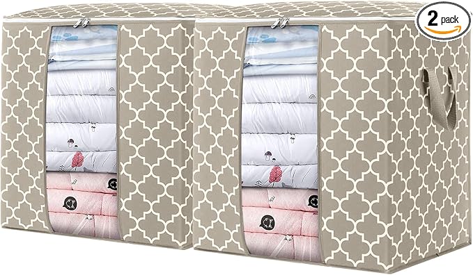 Storage Bags 2 Pack 100L Clothes Organization and Storage Containers | Large by WiseLife