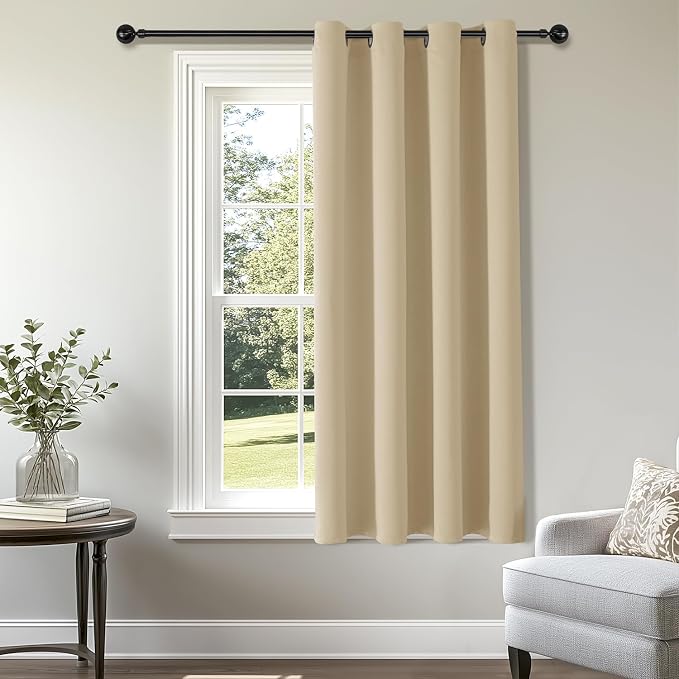 ChrisDowa Blackout Curtains Door Curtain 63 Inch Length Closet Drapes | 52W x by ChrisDowa