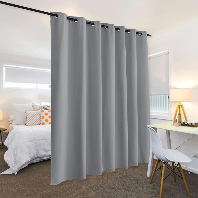 RYB HOME Extra Wide Curtains for Bedroom Closet Office Living Room Divider | - Image 3