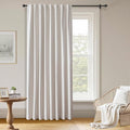 100% Blackout Curtains 108 inch Length1 Panel Faux Linen Long Drapes by Zyvola