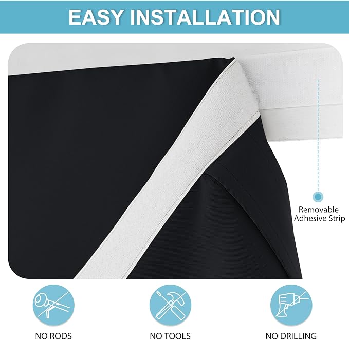 RYB HOME French Door Blackout Curtains, Door Curtains - Image 2
