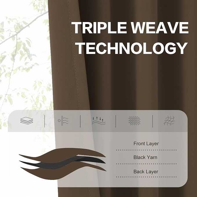 Blackout Curtains/Drapes 84 Inches Long, 2 Panels, 52x84 | Light Blocking - Image 4