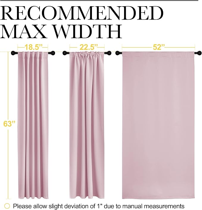 NICETOWN Bedroom Draperies Blackout Curtain Panels - Image 8