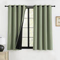 RYB HOME Green Blackout Curtains 63 inches Length, 100% Blackout Thermal by RYBHOME