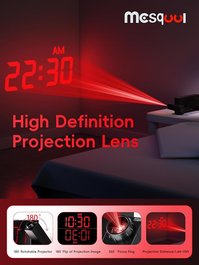 Mesqool Projection Alarm Clock - Image 3