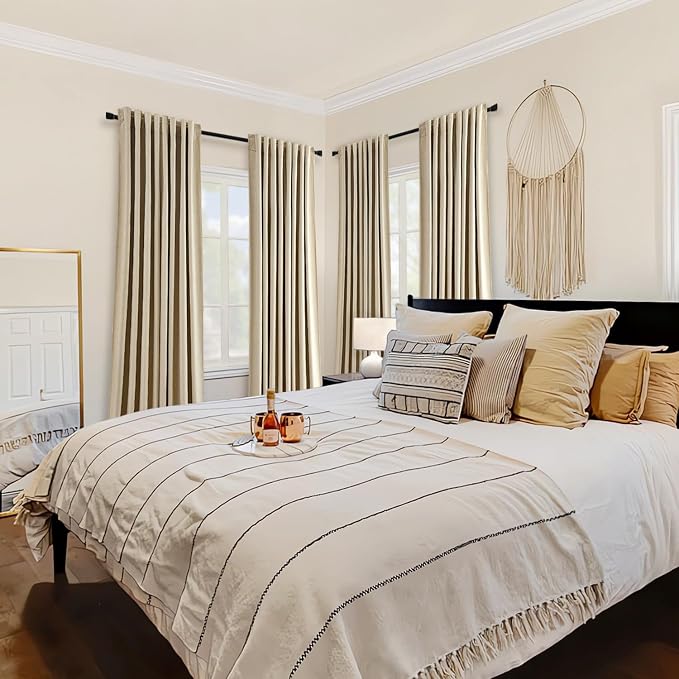 MIULEE 100% Blackout Curtains 108 inches Long 2 Panels, Linen Curtains & Drapes - Image 7