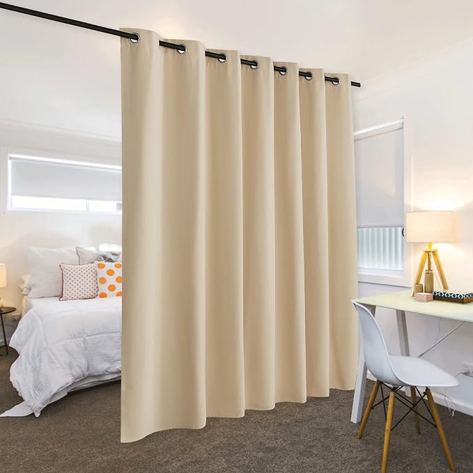 RYB HOME Room Divider Curtains Total Privacy Screen - Image 3