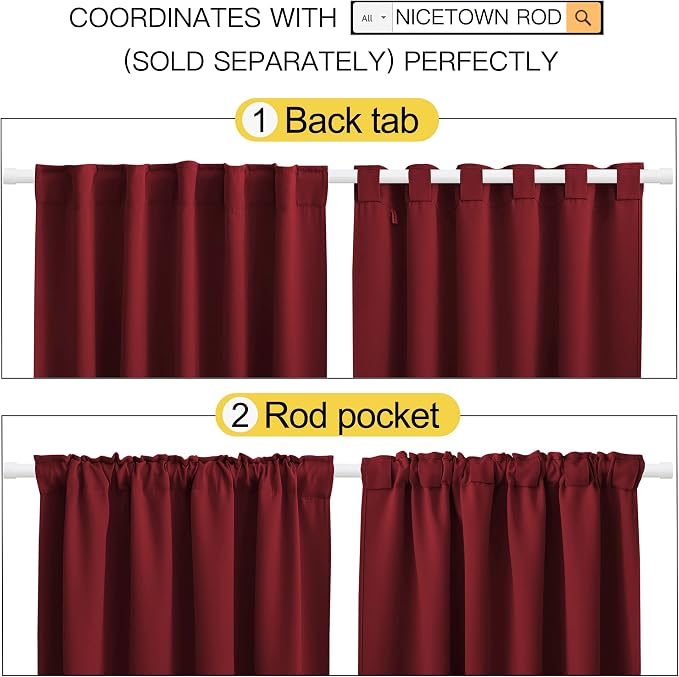 NICETOWN Blackout Curtain Panels - Image 3